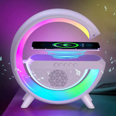 Cargador Inalámbrico Lámpara de Escritorio y Parlante Bluetooth Moderno