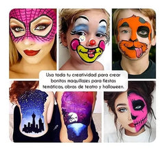 Set 8 Pinturas de cara niños
