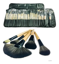 Set 32 Pinceles y Brochas de Maquillaje con Bolso