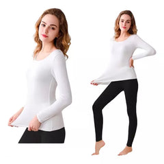 Camiseta Mujer Manga larga Bambú cuello redondo