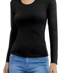 Camiseta Mujer Manga larga Bambú cuello redondo