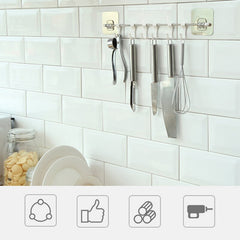 Colgador de pared 6 ganchos