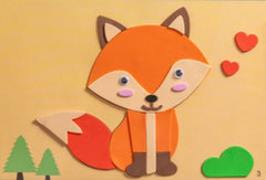 Set de Tarjetas armables animales goma eva (12 unidades)