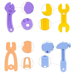 Set 4 Figuras de silicona tipo herramientas para morder