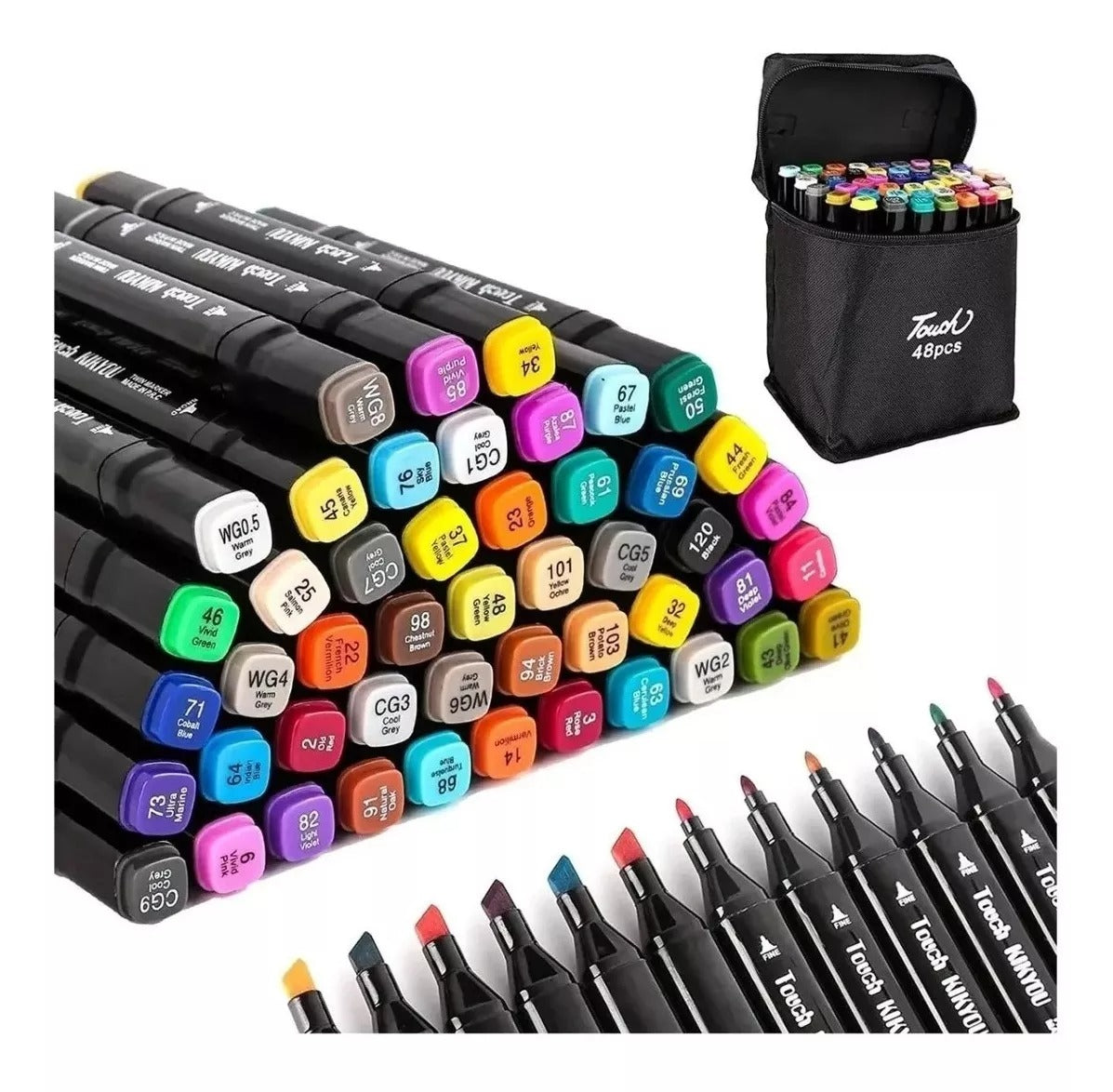 Set 48 plumones touch dibujo – Tienda Mish!