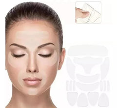 Set de 16 parches faciales anti arrugas silicona reutilizable