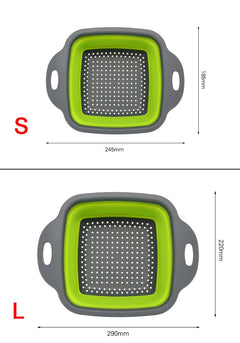 Set colador silicona plegable cuadrado (2 unidades)