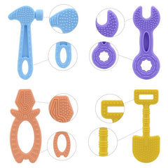 Set 4 Figuras de silicona tipo herramientas para morder