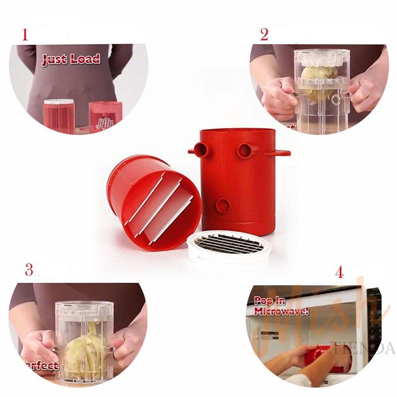 Cortador de papas para Microondas 2 en 1 - Tienda Mish!