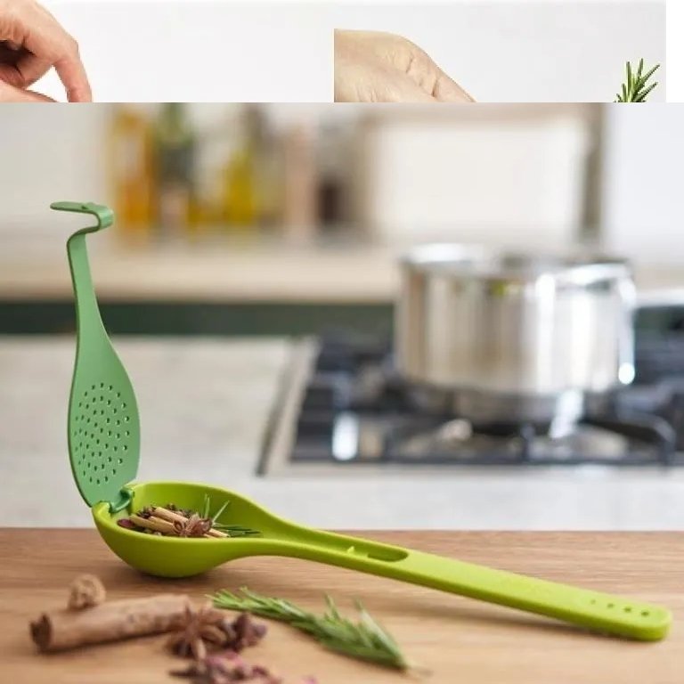 Cuchara infusora de sabor con separador de hierbas. - Tienda Mish!