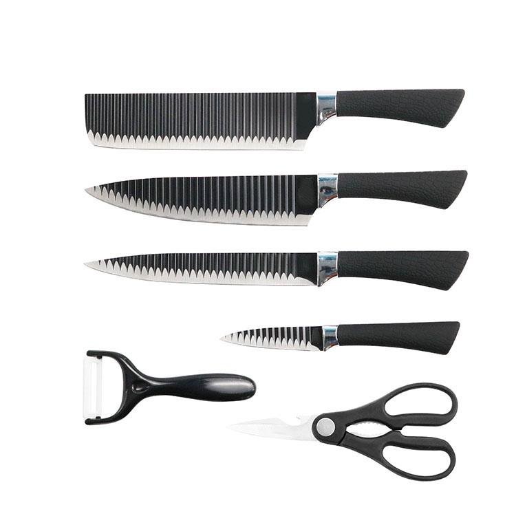 Set de cuchillos corrugados negros - Tienda Mish!